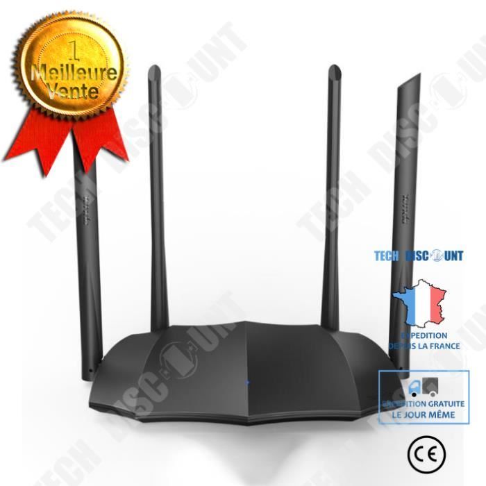 Routeur sans fil – TD® – Gigabit bi-bande – 4 ports LAN – MU-MIMO – Noir