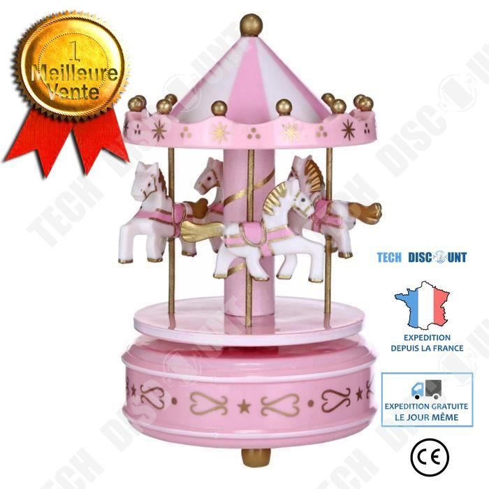 TD® Ustensiles de Décoration Gâteau/ Boîte à Musique Merry-Go-Round Déco gâteau anniversaire musique Coffret cadeau Home Décor