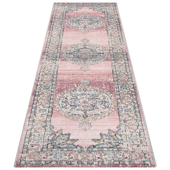 Tapis extérieur - The Carpet - Palma - Rose 80x300 - Polyvalent - Résistant UV
