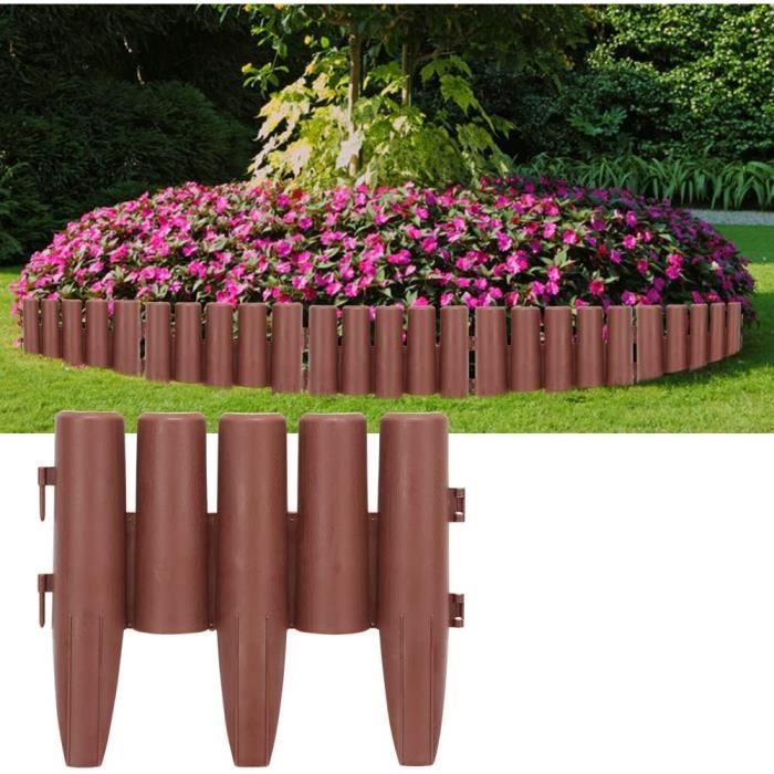 80 Pièces Bordure De Pelouse Effet Pierre Bordure De Parterre Plastique