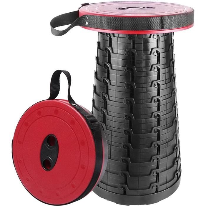 Tabouret Pliant Extérieur Portable Voyage Tabouret Télescopique Réglable Siège Rétractable