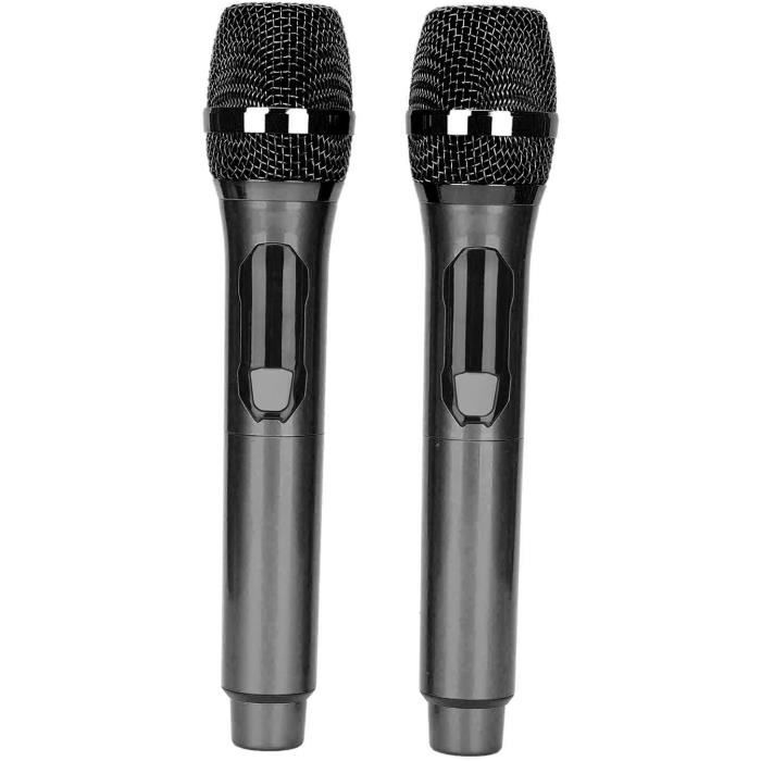 Micro Karaoké Sans Fil ALPOWL - Double Micro Dynamique UHF Rechargeable Pour Fêtes, Mariages Et Églises