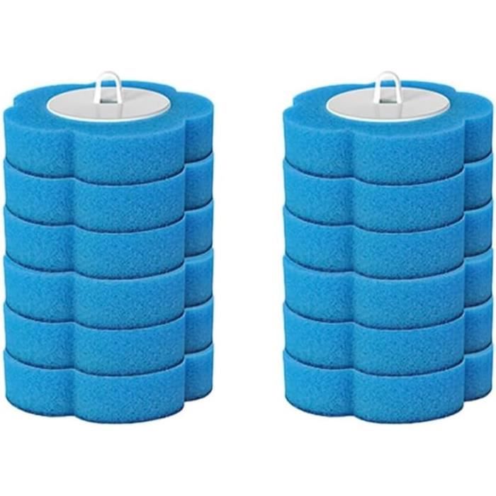 Lot De 2 Brosses De Toilette Jetables Avec Support - 48 Recharges Nettoyantes Parfum Océan - Manche Allongé 40cm