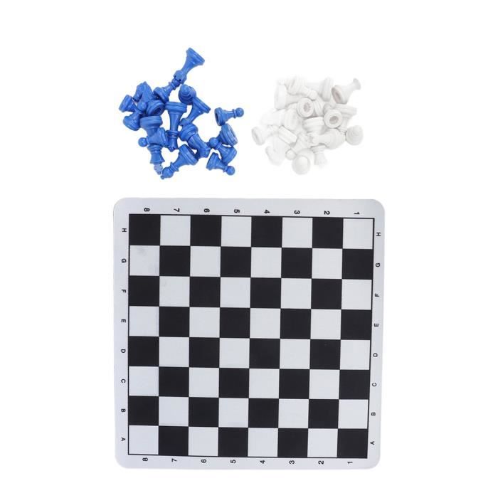 Jeu D’échecs International En Plastique 64 Mm – Plateau Feutré, Pièces Finition élégante – Léger Et Portable – Pour Famille Et Voyage