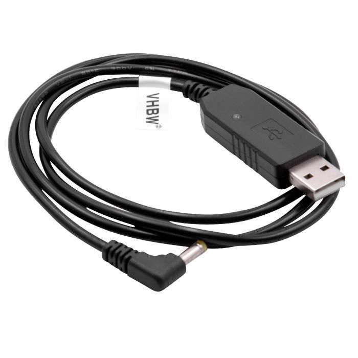 vhbw Câble de chargement USB compatible avec Baofeng C-150, CT-3, UV-5R, UV-5R Plus, UV-5RA, UV-5RE, UV-8R Radio, batterie 93cm,