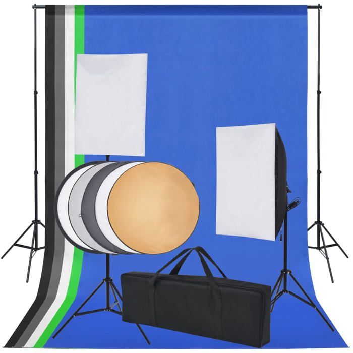 vidaXL Fond Blanc pour Studio Photo 3x3m Coton Toile Studio Photographie Vid/éo