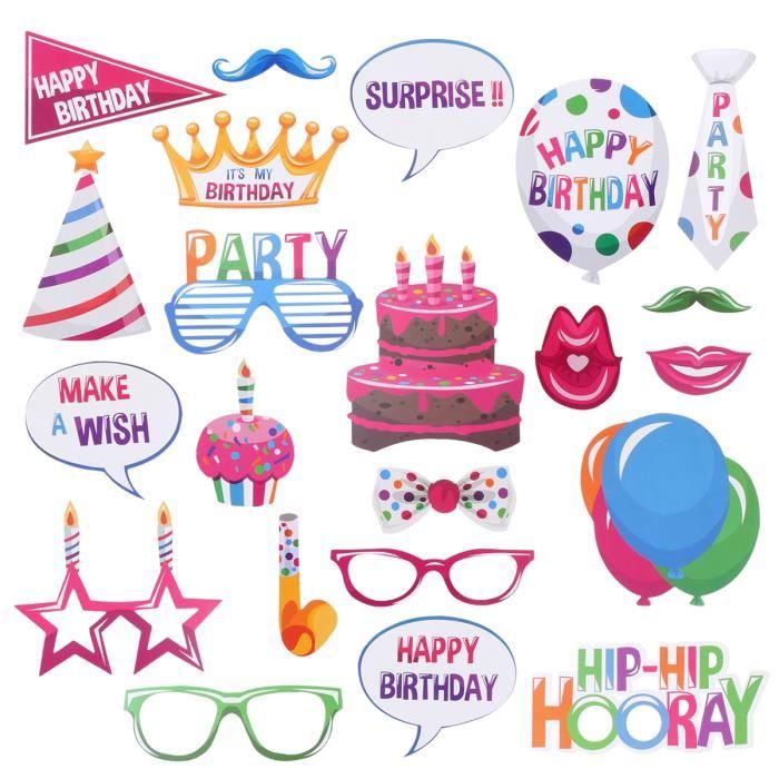 22 Pcs Joyeux Anniversaire Photo Booth Props Drole Creative Decor Pour Celebrer Kit De Kit De Decoration Pack De Decoration Cdiscount Maison 22 Pcs Joyeux Anniversaire Photo Booth Props Drole Creative Decor Pour Celebrer Kit De Kit De Decoration Pack De Decoration Cdiscount Maison