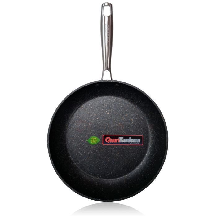 joeji's Kitchen Poêle Grill Induction Antiadhésive - Ronde Fonte d'aluiniu 27c - Couvercle En