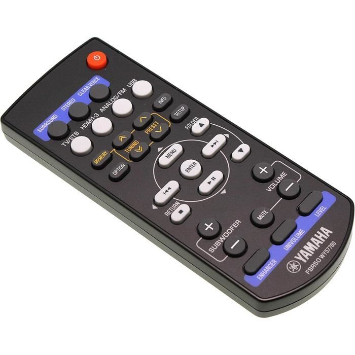 VINABTY Telecomando Universale A Infrarossi Per Yamaha FSR50 WY57780 SR-301 YHT-S401 Soundbar