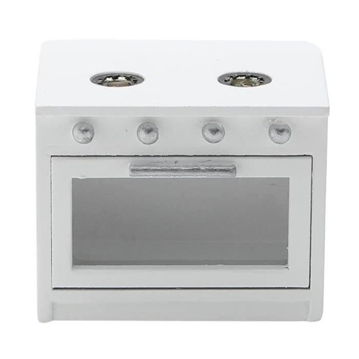 Cuisinière Miniature En Bois 1/12 – Poêle Réaliste Pour Maison De Poupée, Décoration Et Jeu, Dès 6 Ans