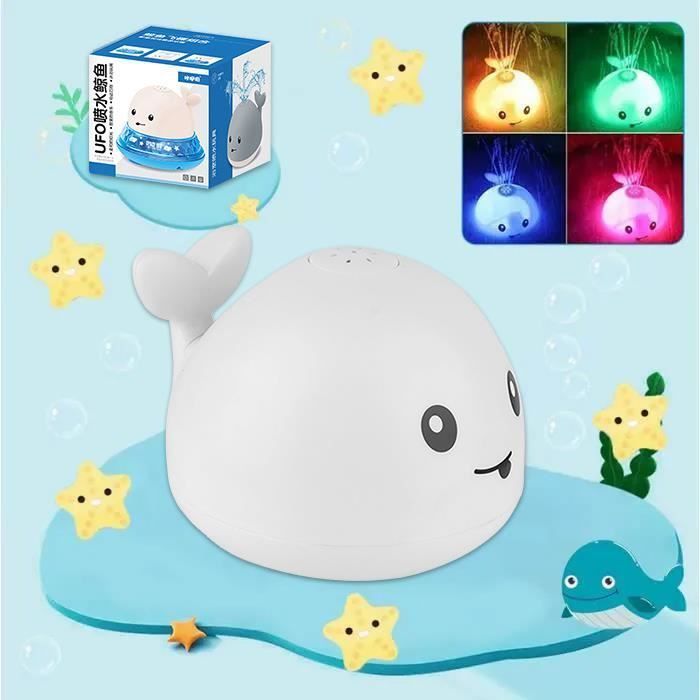Jouet De Bain Bébé Baleine à Jet D'Eau Avec LED Lumineuses - Arroseur Automatique Pour Enfants Et Tout-Petits