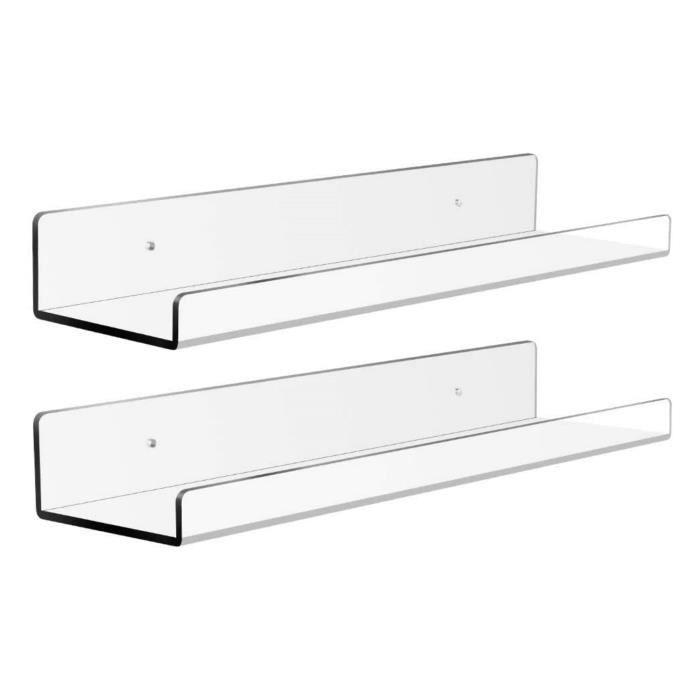 Etagère Murale - ZGEER - 2pcs - Acrylique Transparent - Petit meuble - Rangement moderne