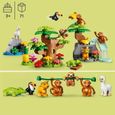 LEGO 10973 DUPLO Animaux Sauvages d’Amérique du Sud, Jouet Tapis de Jeu, Figurines de Crocodile, Singes et Jaguar, Enfants 2 Ans-1