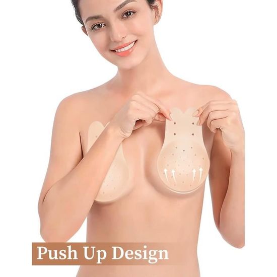 Soutiens-gorge Autoadhésifs En Silicone - Push-up, Cache-tétons, Sans Bretelles, Réutilisables