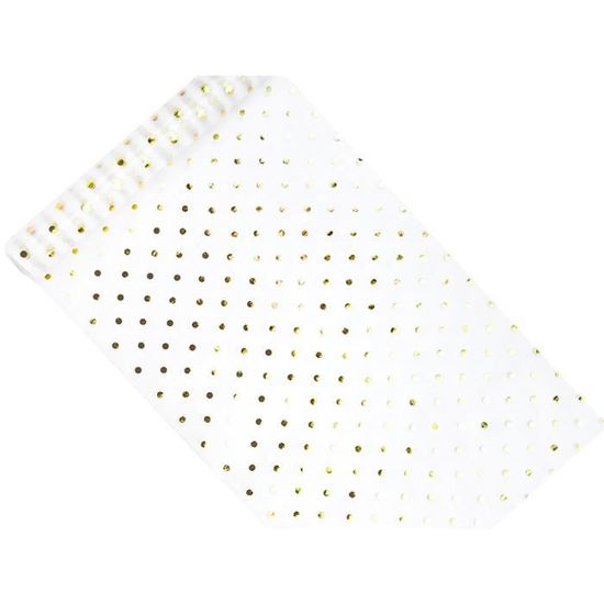 Chemin de table en organza blanc avec pois doré 36 cm x 9 m - Vegaooparty
