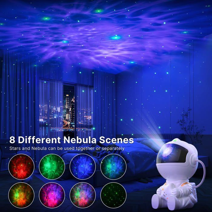 Projecteur Herefun Astronaute - Ciel étoilé LED Avec Rotation - Pour Chambre D'enfant