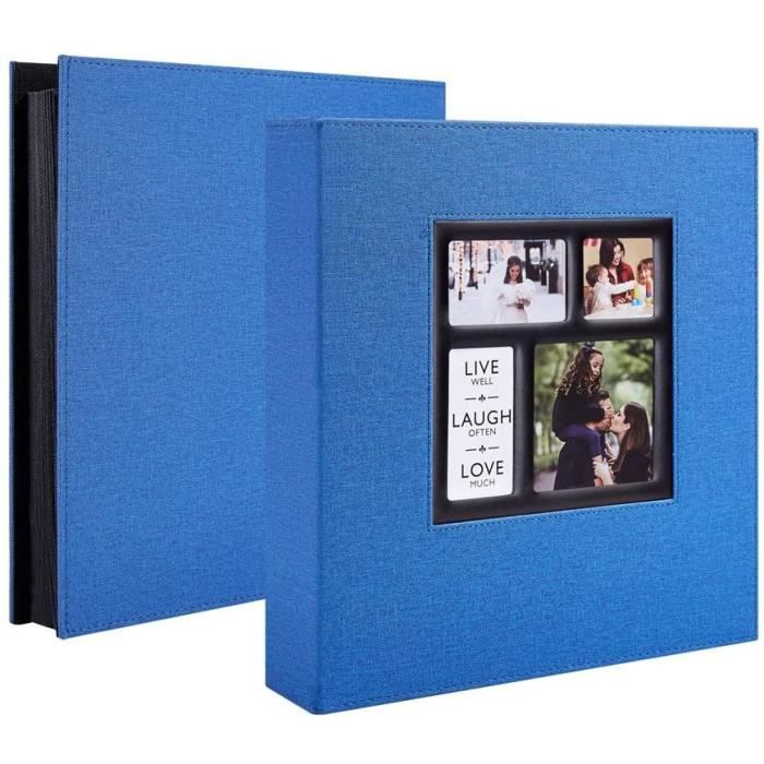 Album Photo 600 Pochettes 10x15cm Photos Grand Format Famille Mariage  Classique Couverture Lin (60 Feuilles, 120 Pages, Bleu)[724] - Cdiscount  Beaux-Arts et Loisirs créatifs