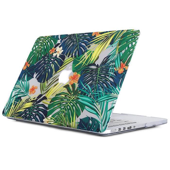 Coque en feuilles de palmier motif PC dur pour MacBook Air 13,3 pouces