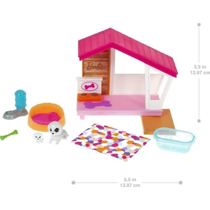 Barbie-FXH12 Playset Bain de Bébé Aux Chiots Avec Poupée Et 2 Chiot, Jouet  pour Enfants 3 + Anni , Multicolore, FXH12