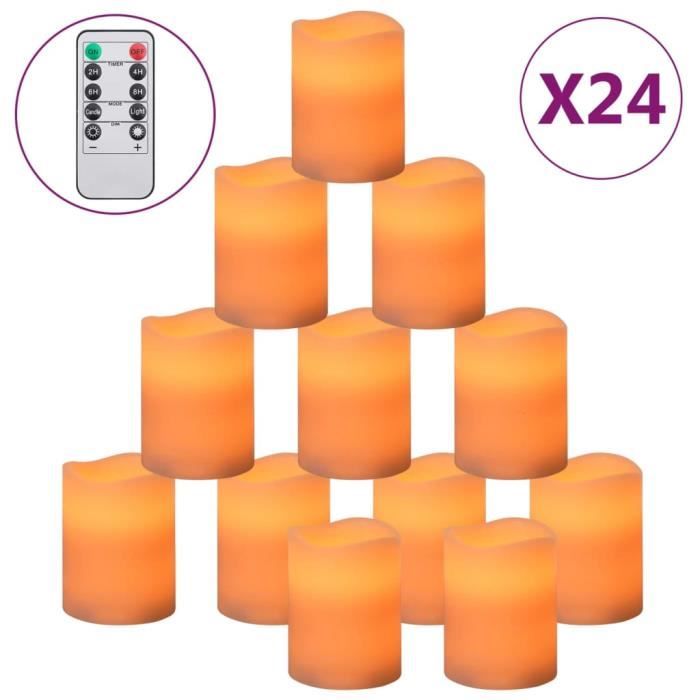 Bougies LED, lot de 3 bougies décoratives (10 cm, 12,5 cm, 15 cm), sans Bougies LED, lot de 3 bougies décoratives (10 cm, 12,5 cm, 15 cm), sans