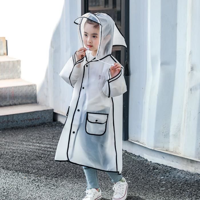 Poncho Pluie Manteau imperm able Transparent EVA pour b b