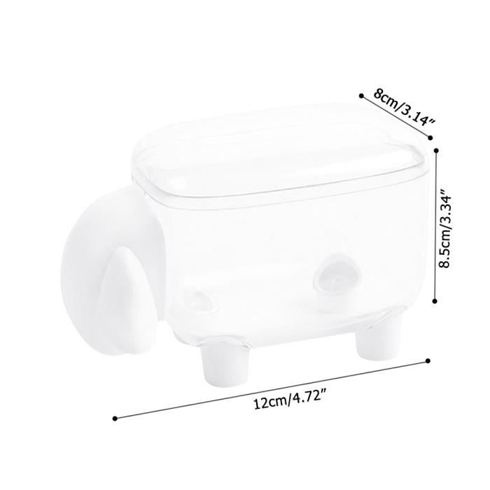 KUCOCOSNEH Boîte De Rangement En Plastique Pour Cotons-tiges Avec Couvercle Pour Salle De Bain, Cuisine, Chambre à Coucher, Baleine
