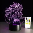 Cadeau pour les enfants 3D dragon ball shape lumière de nuit télécommande 7 couleurs changer lampe de table acrylique-2