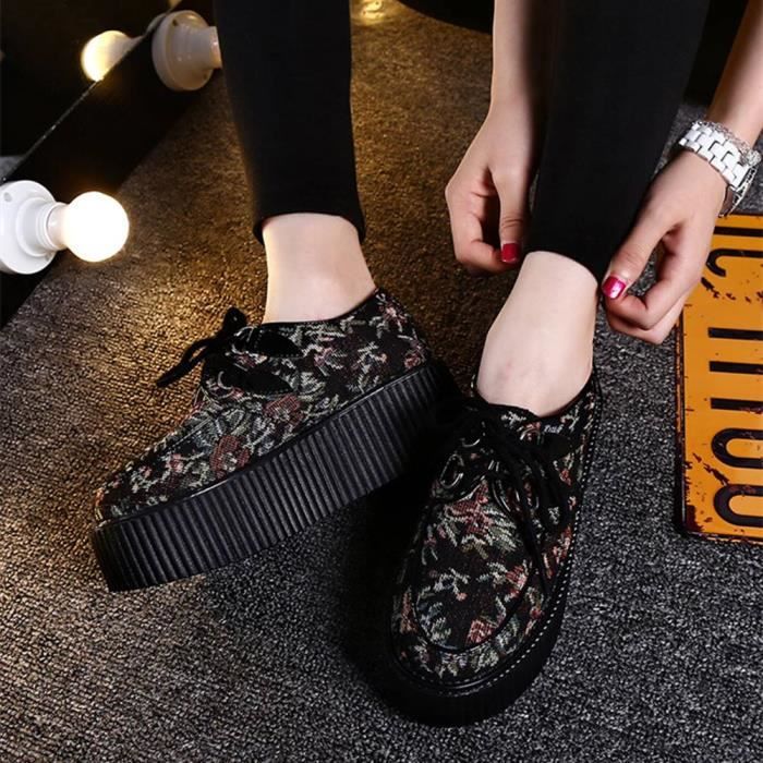 Derbies creepers femme hot sale