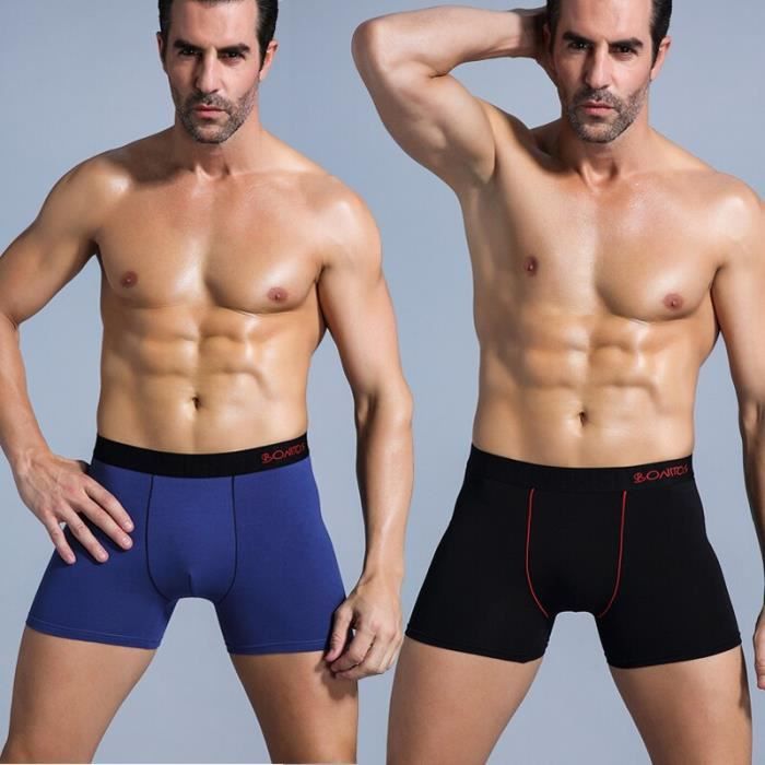 Sous vetement en coton pour homme Culotte longue Calecon de cavalier 365 Type B2 4pcs 2 Blanc Cdiscount Pret a Porter