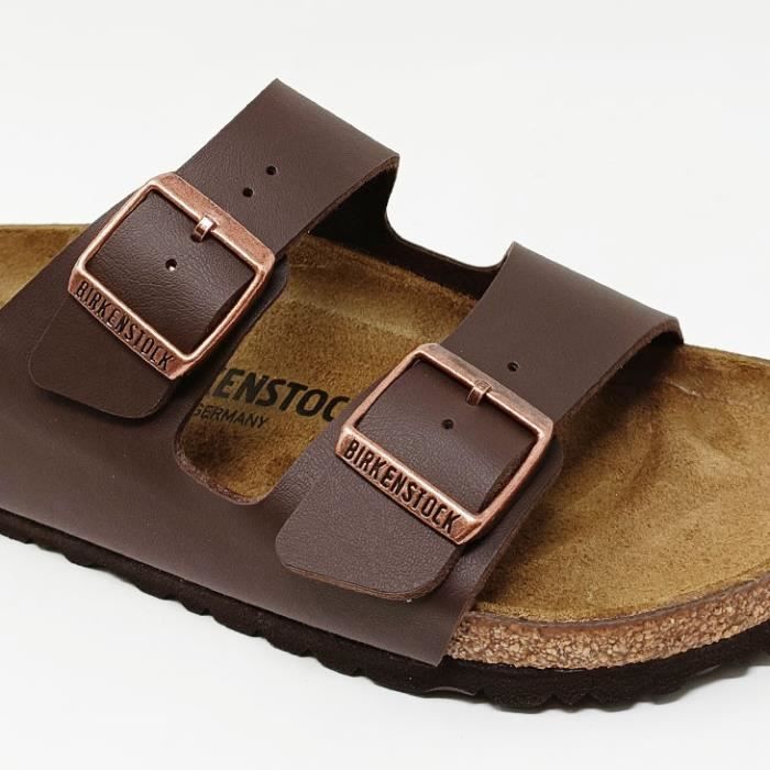 Sandales Birkenstock Arizona BF marron pour femme boucle en
