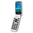DORO 6820 Blanc Noir Téléphone Portable à Clapet pour séniors et Personnes âgées-3