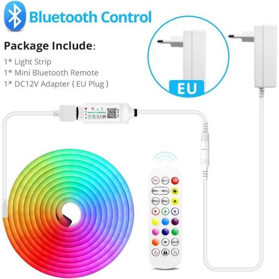 Ruban LED RGB 5 Mètres – Silicone étanche – SK6812 – USB – Multicolore