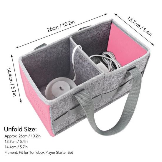 YOSOO Housse de transport pour Toniebox Starter Set Sac de rangement  portable avec espace supplémentaire en tissu feutre pour