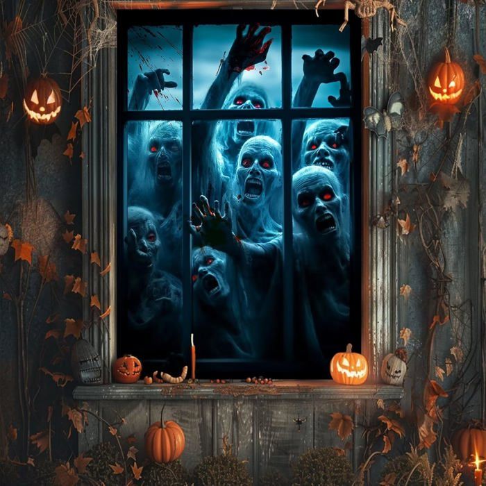Décoration Halloween - Chiffons & Filets Effrayants 200 Cm - Noir, Polyester - Neuf