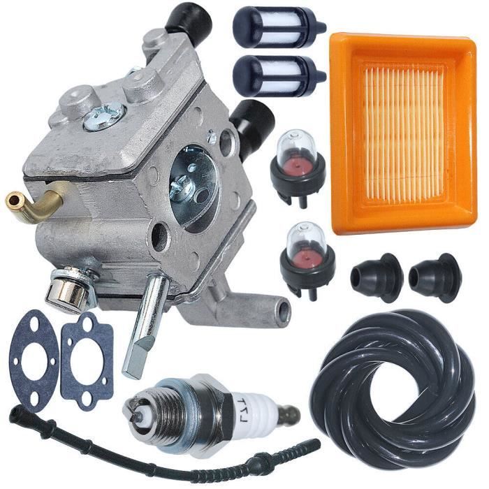Kit D'entretien Carburant Complet VOANZO - Filtre Essence, Bougie, Ampoule D'amorçage Pour Débroussailleuse STIHL FS38 FS45 FS55 KM55