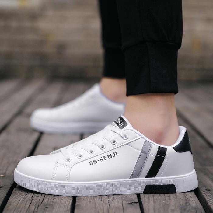 Basket Homme Rosh Run Sandals Espadrilles en Cuir Blanc Homme