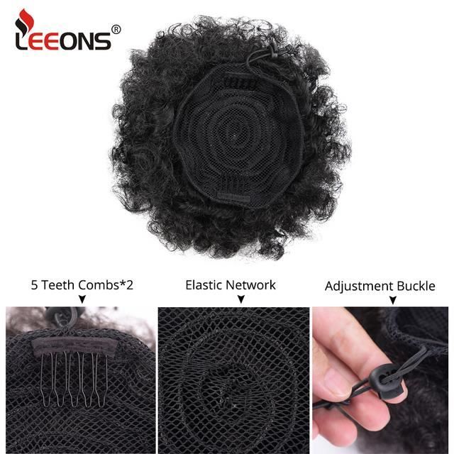 Extensions de queue de cheval en cheveux synthétiques de 14 pouces