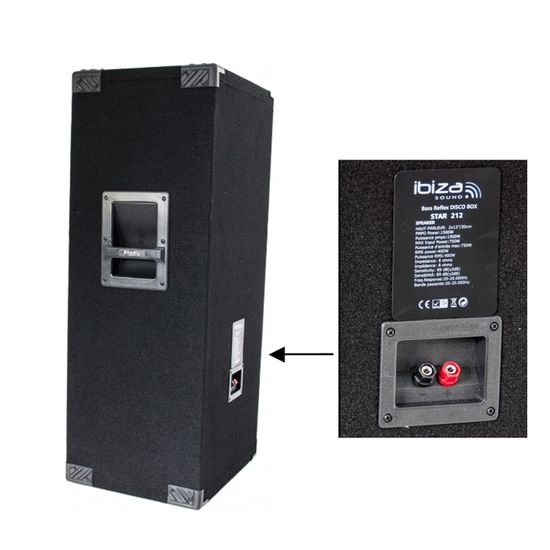 Enceinte Portable Ibiza Standup 212 - 240W, Bluetooth, AUX, USB - Occasion En état OK