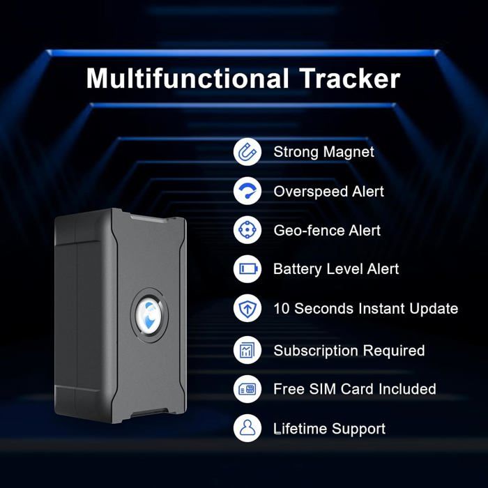 Traceur GPS Véhicule Sans Abonnement - Mini Localisateur Bluetooth étanche IPX6, Batterie Remplaçable - Compatible IOS/Android - 8