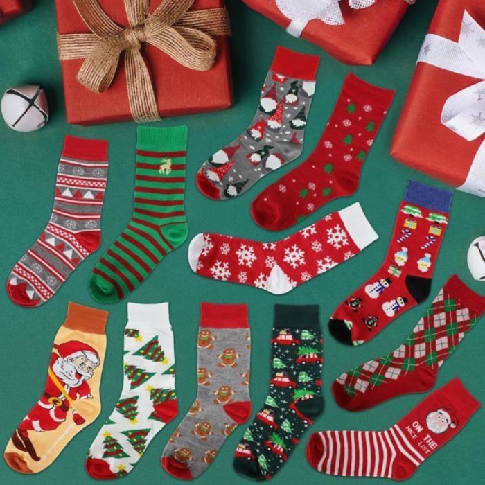 Calendrier De L'Avent 2025 Chaussettes - 24 Paires De Chaussettes De Noël Pour Femmes/hommes, Compte à Rebours Festif, Cadeau Original - 2