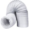 Tuyau d'évacuation - HAOPYOU - Flexible 125mm - Longueur 6M - Gaine de Ventilation - PVC Aluminium
