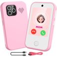 Tosaju Téléphone 4G Enfant – Double Caméra, écran 2,8 Pouces, éducatif, 3-9 Ans, Rose