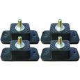 Amortisseur de climatiseur - Support de montage pour climatiseur extérieur à condensateur mini-split, 4 pièces - Hauteur 4 cm