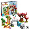 LEGO 10974 DUPLO Animaux Sauvages d’Asie, Jouet Tapis de Jeu, avec Figurines Éléphants et Tigres, pour Enfants de 2 à 5 Ans-0