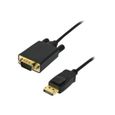 MCL Cable vidéo - 1,50 m DisplayPort/VGA - Pour Appareil vidéo, Carte d'acquisition vidéo-0