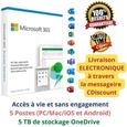Microsoft Office 365 - Accès à Vie | 5 Postes | 5 TB Stockage- Livraison 2H par email-0