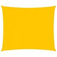3322Remise Voile d'ombrage Rectangulaire & Anti - UV,Protection,Toile Ombrage Jardin Terrasse 160 g-m² Jaune 2,5x2,5 m PEHD-0