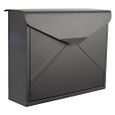 Perel boîte aux lettres Verona 115 x 380 x 290 mm acier noir mat-0