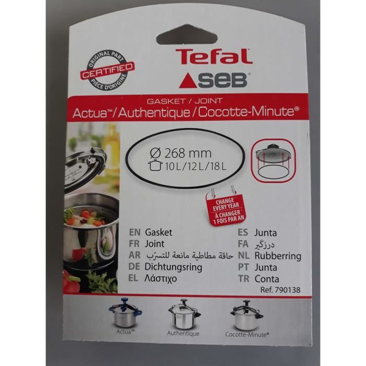 Joint Cocotte Minute Seb Authentique 10 Litres