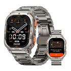 Montre Connectée homme SmartWatch Sport GPS 5ATM 480mAh KOSPET M3 Ultra Tracker d'Activit Android iOS Samsung iphone Argent 2 Bande